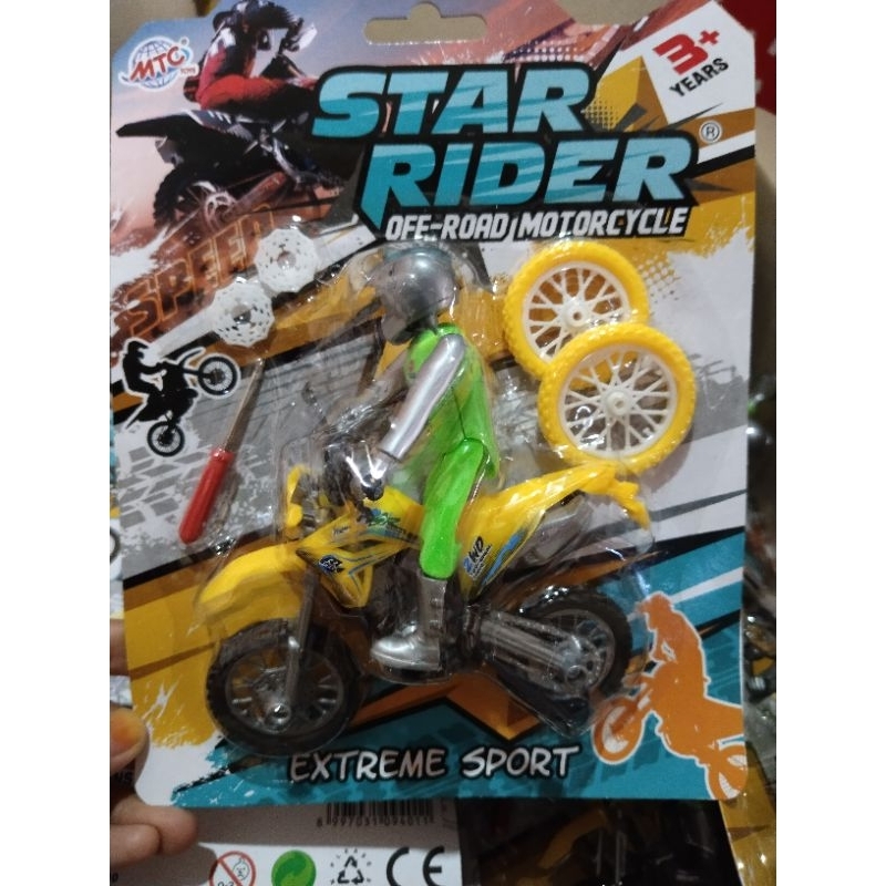 Mainan anak Motor Trail Orang bonus 2 ban MC 522 C