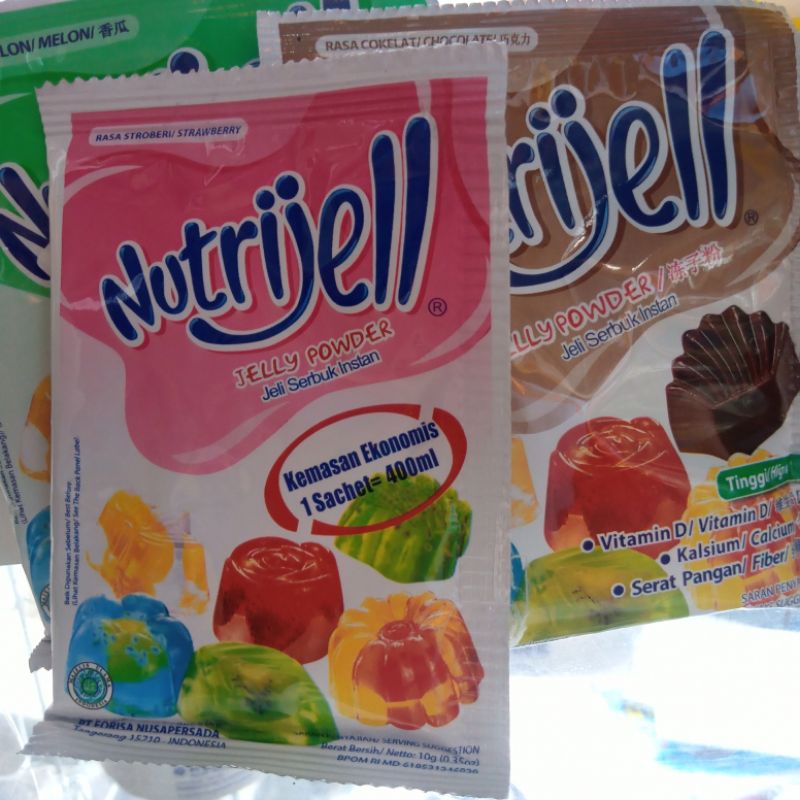 

Nutrijell PowderDengan Varian Rasa Coklat,Rasa strawbery,Rasa Melon