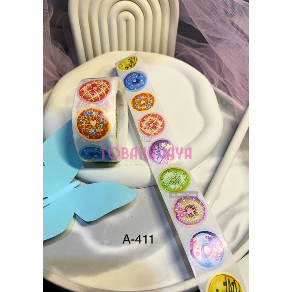

STICKER Label Donat / Stiker Label Makanan Cepat Saji Unik Murah & Lucu