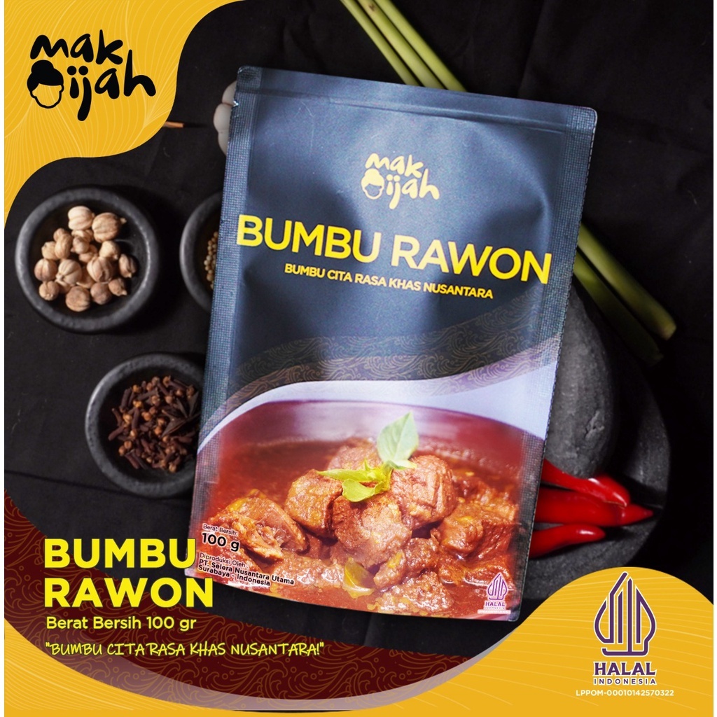 

BUMBU RAWON MURNI INSTANT MAKIJAH PRAKTIS SIAP MASAK ENAK TAHAN LAMA 100GR