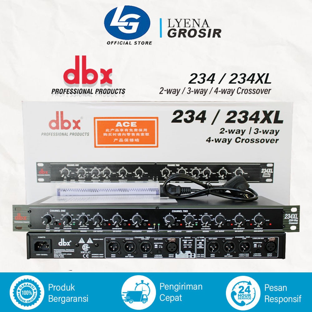 CROSSOVER DBX 234/234XL Stereo 2 way/3 way / 4way Crossover Equalizer