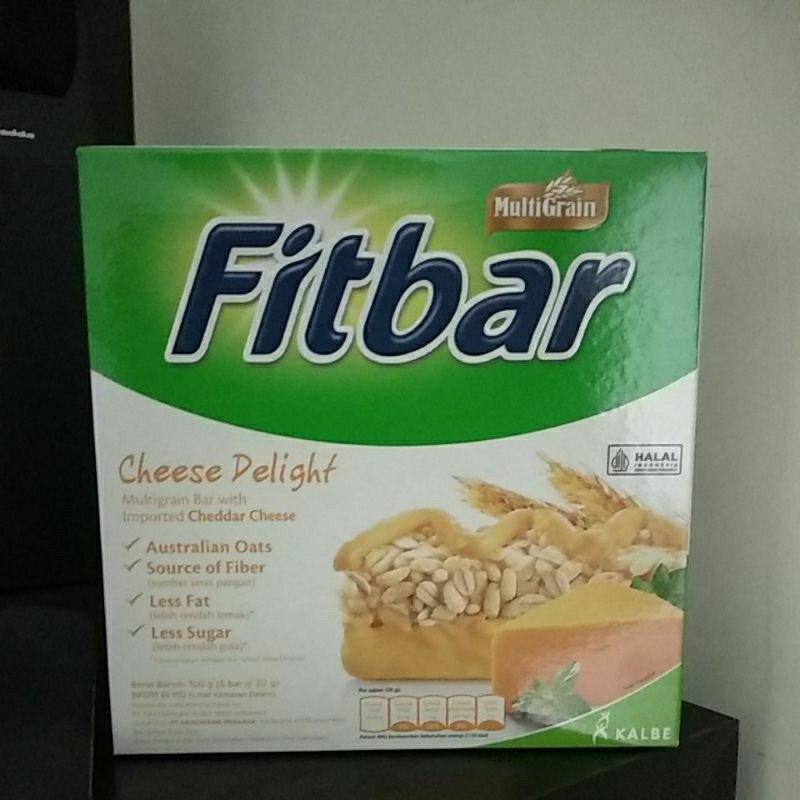 

FITBAR CHEESE / KEJU DELIGHT 100G (ISI 5 BAR @ 20G) KALBE