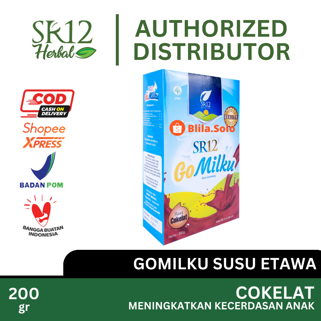 

Gomilku Cokelat 200gr SR12 Go Milku Coklat Susu Kambing Etawa Diabetes Susu Bubuk Premium Organik