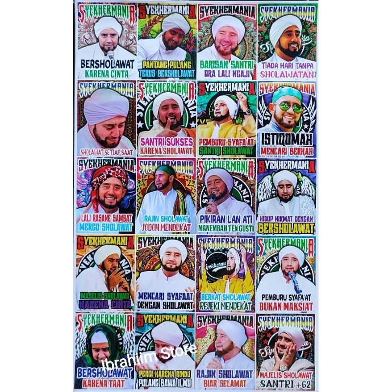 STIKER HABIB SYECH GUS IQDAM 1 LEMBAR ISI 20 STIKER