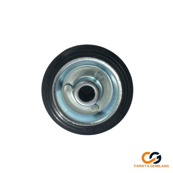 CG Roda Ban Troli Trolley Karet Hitam 3 Inch 7cm Roda Etalase Meja Gerobak Wheel Only Roda Only