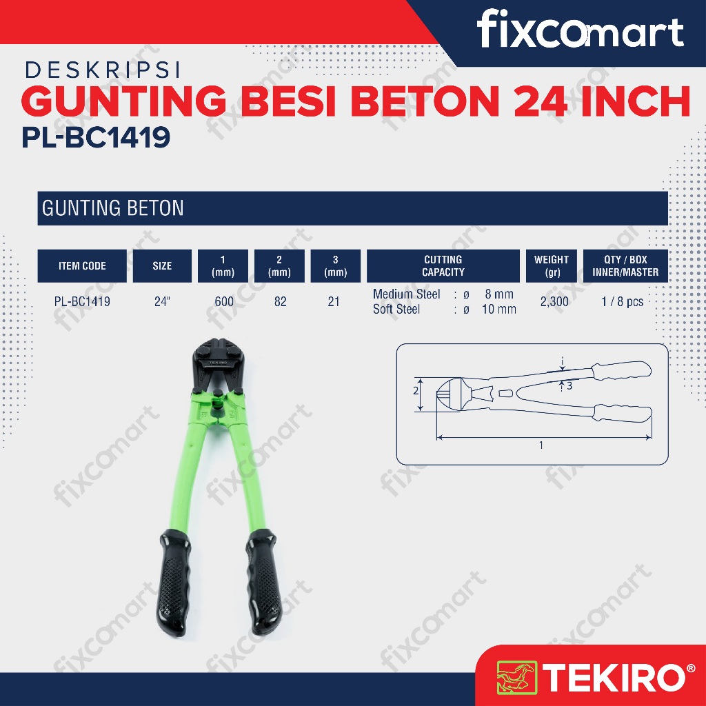 

RB Tekiro Bolt Cutter 24 Inch /Gunting Potong Besi Beton