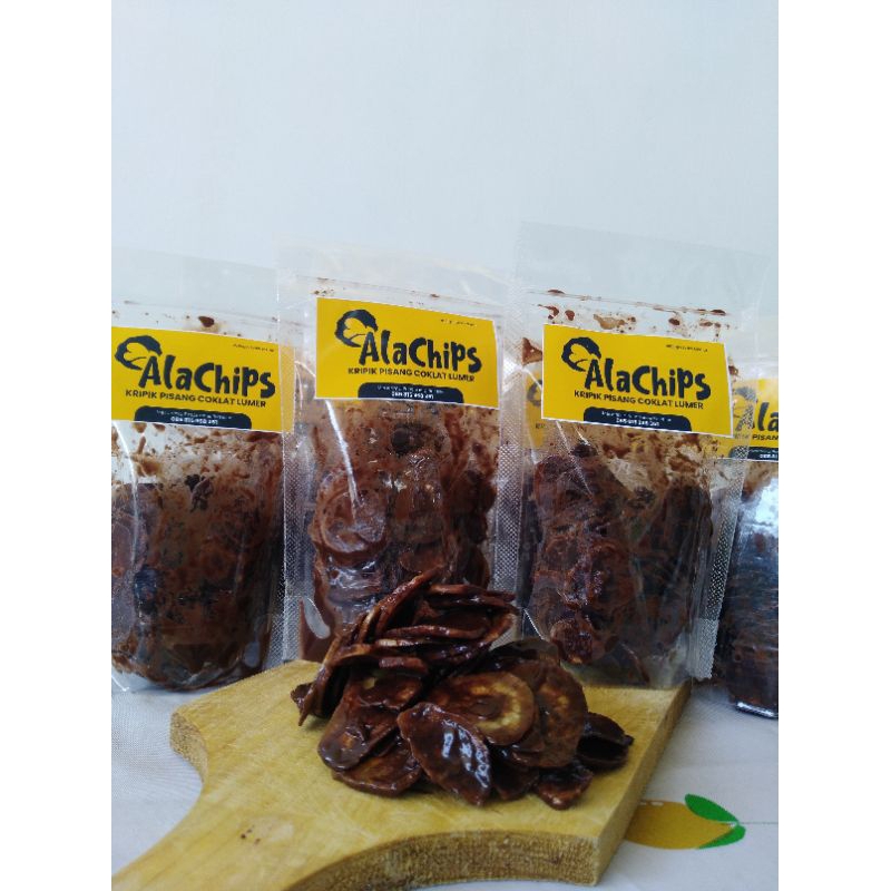 

keripik pisang coklat lumer Alachips