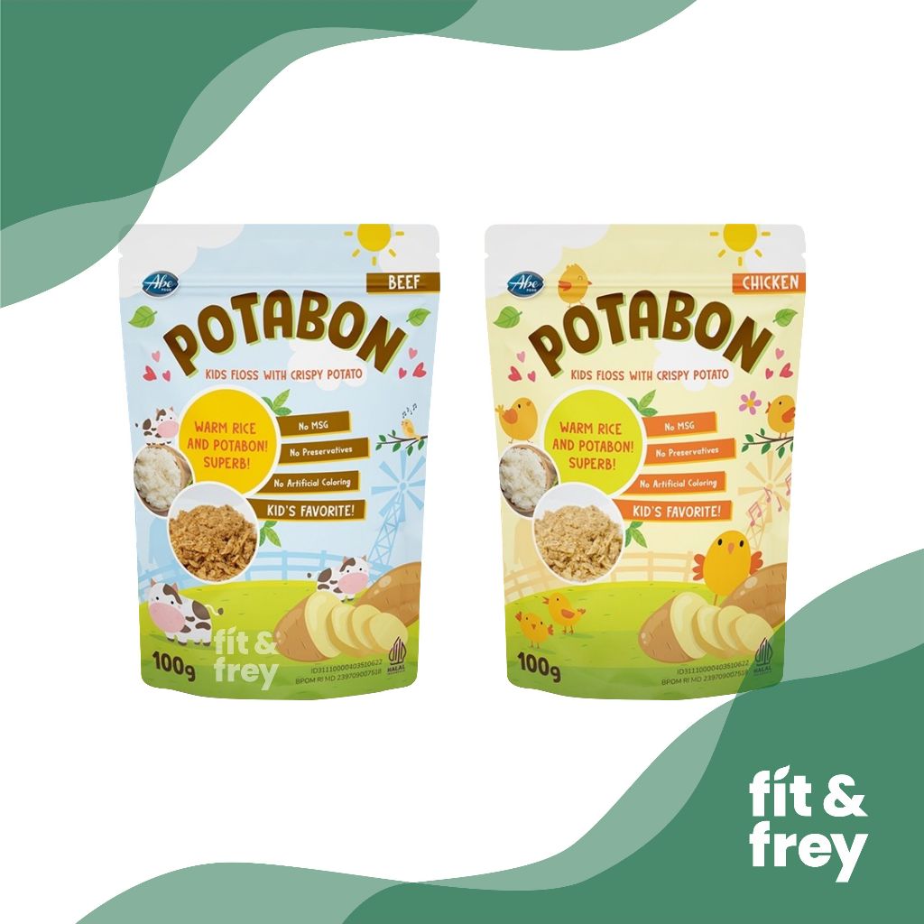 

ABE FOOD Potabon 100g - Abon Sapi Ayam dengan Kentang - Mpasi Anak No MSG - Kids Floss Crispy Potato