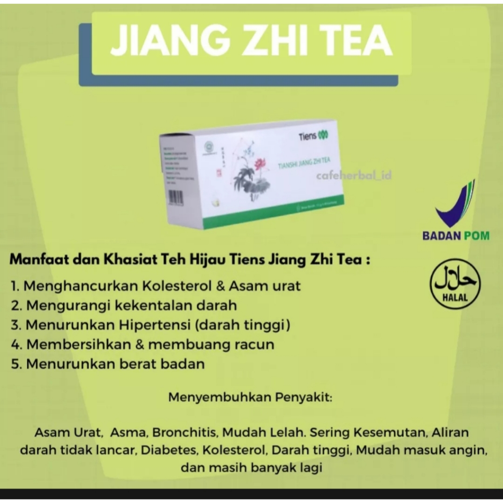 

Teh Detox Usus, Tianshi Jiang Zhi Tea, Teh Tiens Pelangsing Badan, teh Asam Urat, Rematik( Isi 40 Bungkus )