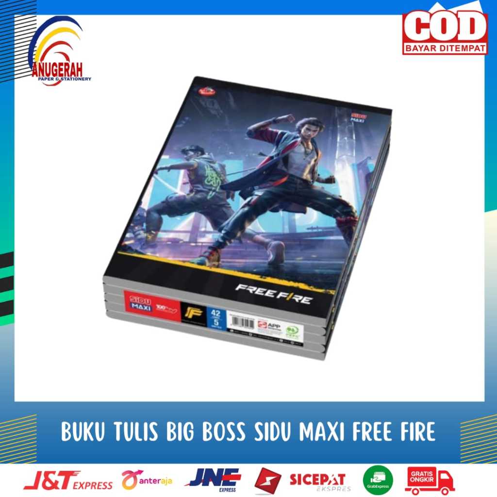 

SIDU MAXI 42 FREE FIRE BUKU TULIS (PAK)