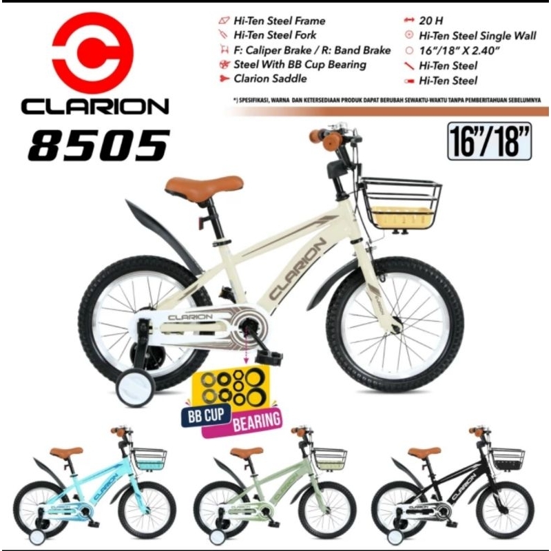 Sepeda Anak BMX 12, 16 & 18 inch Clarion
