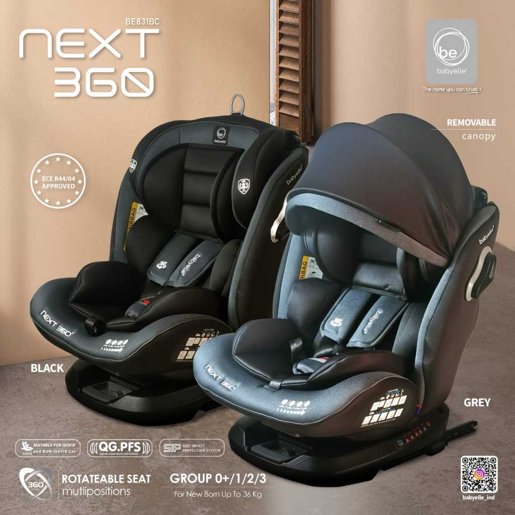 Car Seat Babyelle NEXT 360 Rotate ISOFIX kursi mobil anak Baby bisa putar carseat Next DX Ottimo