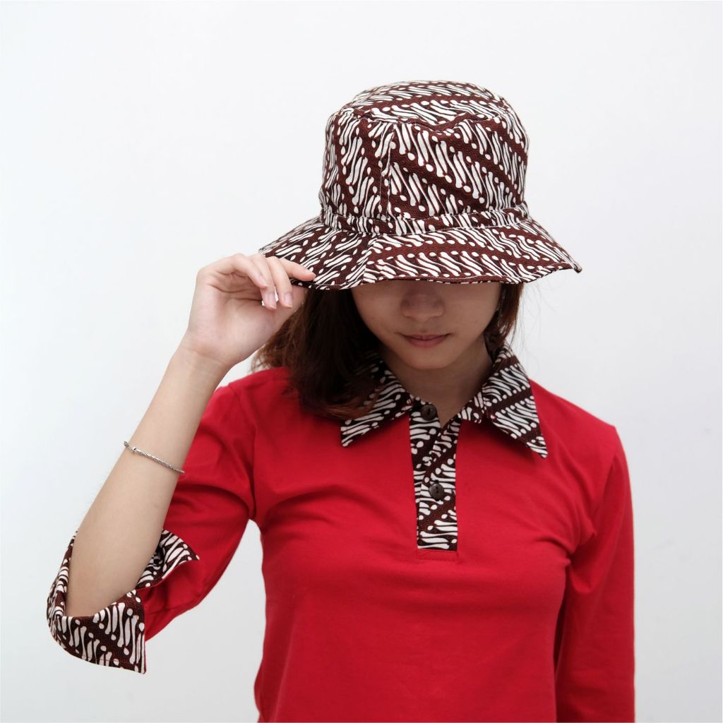 Topi Bucket Hat Batik Unisex Ukuran Medium Sari Jogja