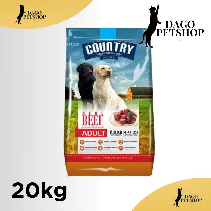 MAKANAN ANJING Country Dog food Adult Beef 18kg / EKSPEDISI