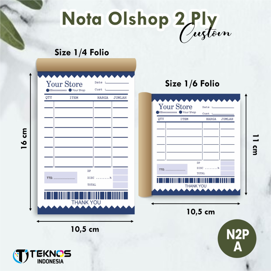 

NOTA OLSHOP CUSTOM 2 PLY FULL COLOUR ONLINE SHOP MURAH