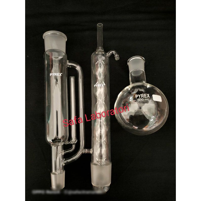 Soxhlet Set 500ml Pyrex / Soxhlet Extractor 500ml Pyrex