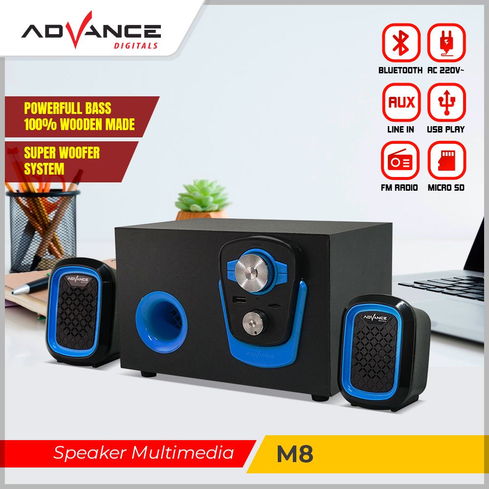 Speaker Bluetooth ADVANCE M8 // SPEAKER MULTIMEDIA 2.1 // Advance M8 BT Speaker Stereo Bluetooth Xtr