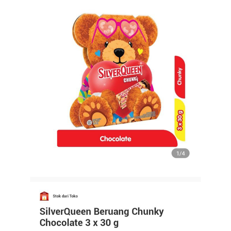 

ShulverQuen chocholate beruang chungky 3x30 g