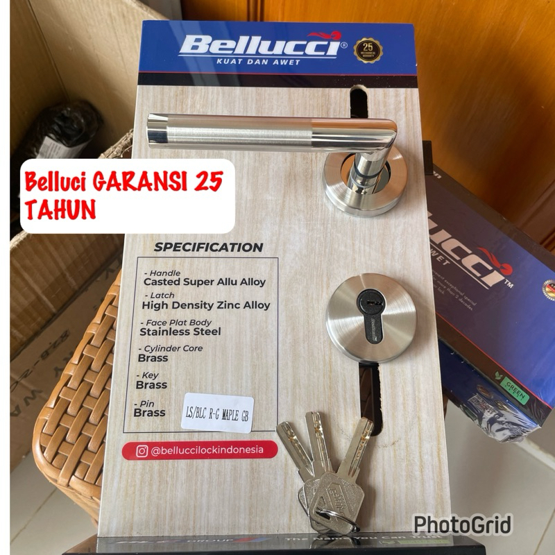 Belluci Kunci Pintu Pisah Stainles 304 Lurus L Set handle gagang pintu model pisah swt 304 kunci pin
