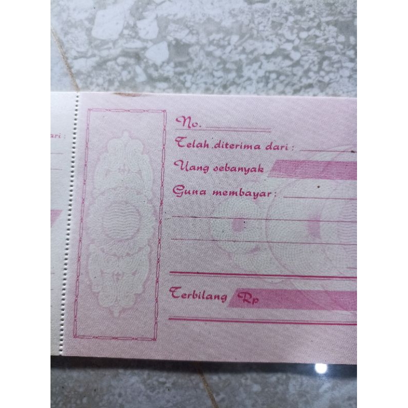

Kertas Kwitansi Tahun 19 san Perlembar (S210)