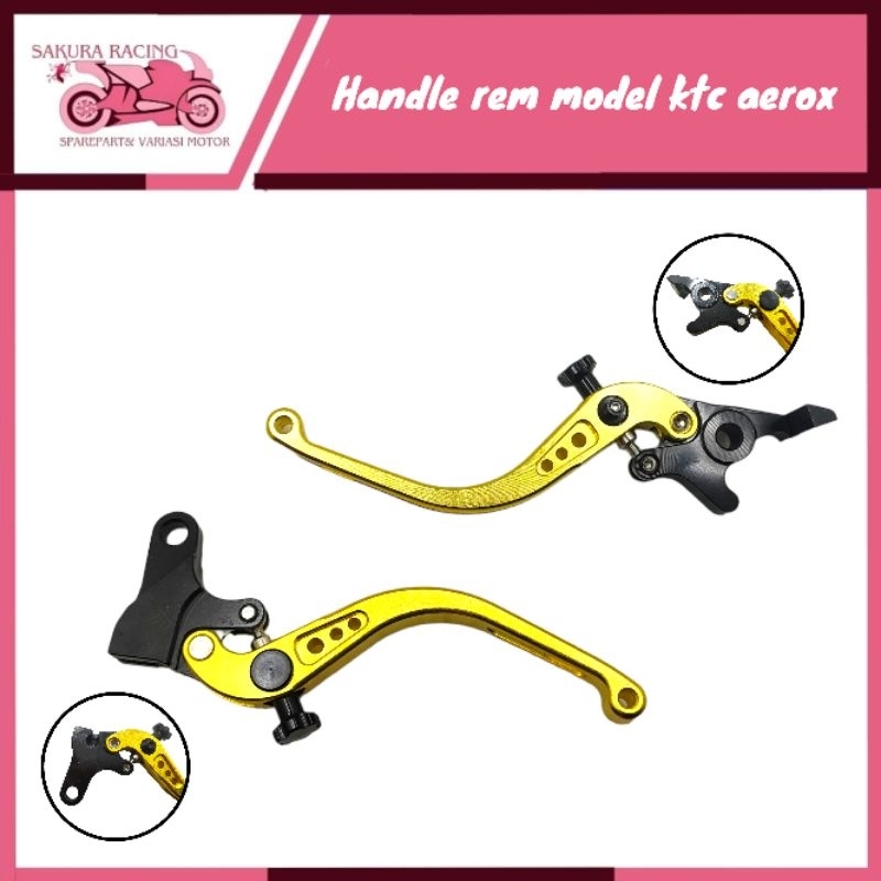 Handle rem tuas rem model ktc full cnc satu set pnp aerox lexi