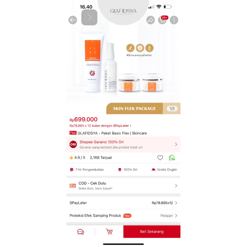 Glafidsya skin care paket basic flex