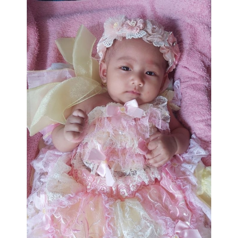 setelan baju pesta anak ala noni