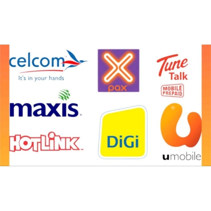 PULSA MALAYSIA MAXIS, DIGI, CELCOM, U MOBILE, TUNE TALK