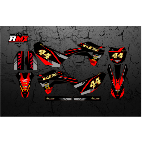 DECAL GORDON FULLBODY (017) DEKAL STIKER KLX GORDON HITAM MERAH, KUNING, HIJAU, BIRU TUA/MUDA, EMAS/