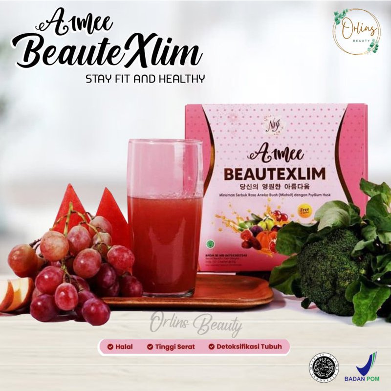 AIMEE BEAUTEXLIM - PREMIUM FIBER DRINK MINUMAN PENURUN BERAT BADAN HERBAL PELANGSING DIET DETOX