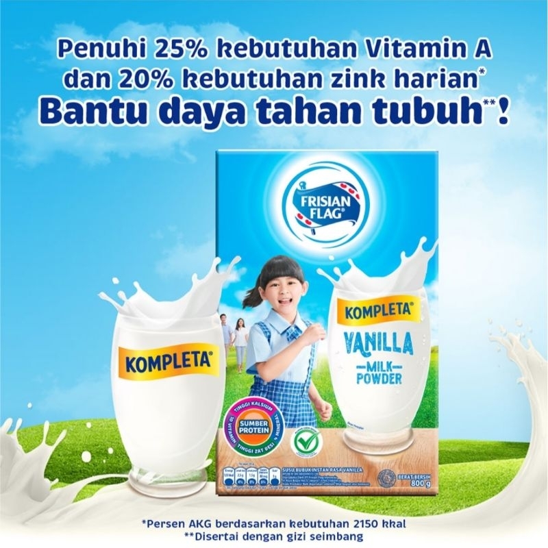 

Susu Bubuk Frisian Flag Kompleta Vanila 800g