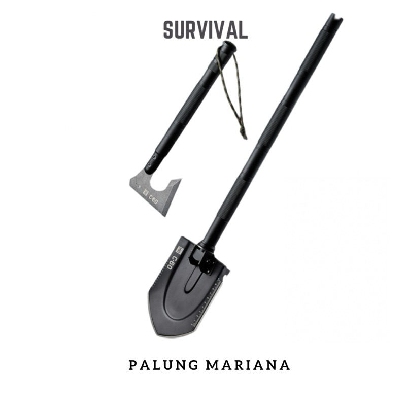 sekop camping survival / skop lipat tactical