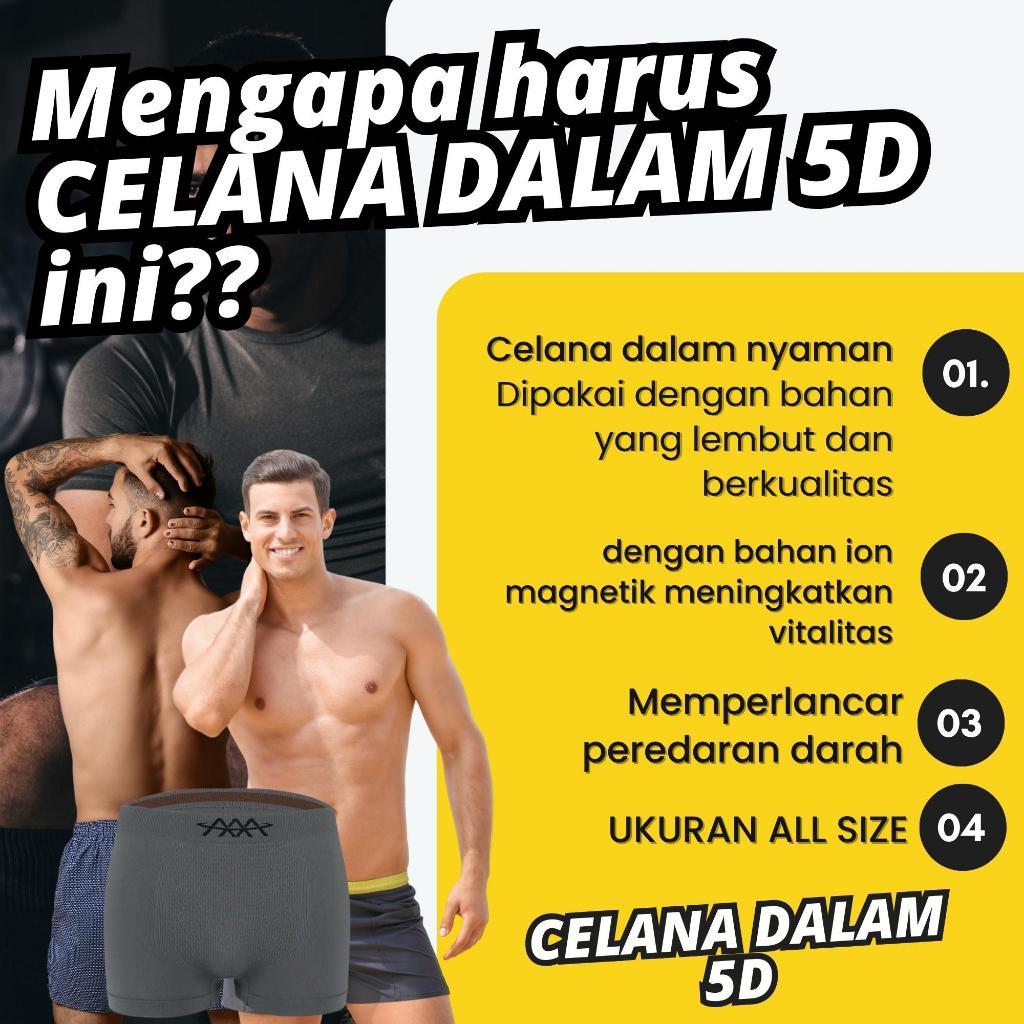 Celana Dalam Pria Boxer 5D Magnetik Import Boxer Magnetic untuk Terapi kesehatan Celana Dalam Premiu