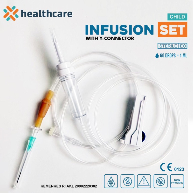 Onehealth Infus Set Anak Y Type Per Pcs | Infusion Set Child Y Type | Selang Infus Anak Y Type Healt