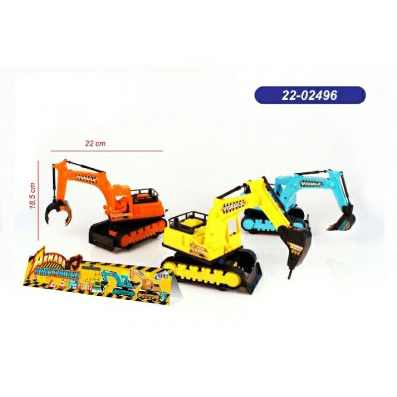 Mainan Anak Laki Laki Mobil Mobilan Truck beko Truk Bego ukuran sedang / Mainan Anak Konstruksi Truc