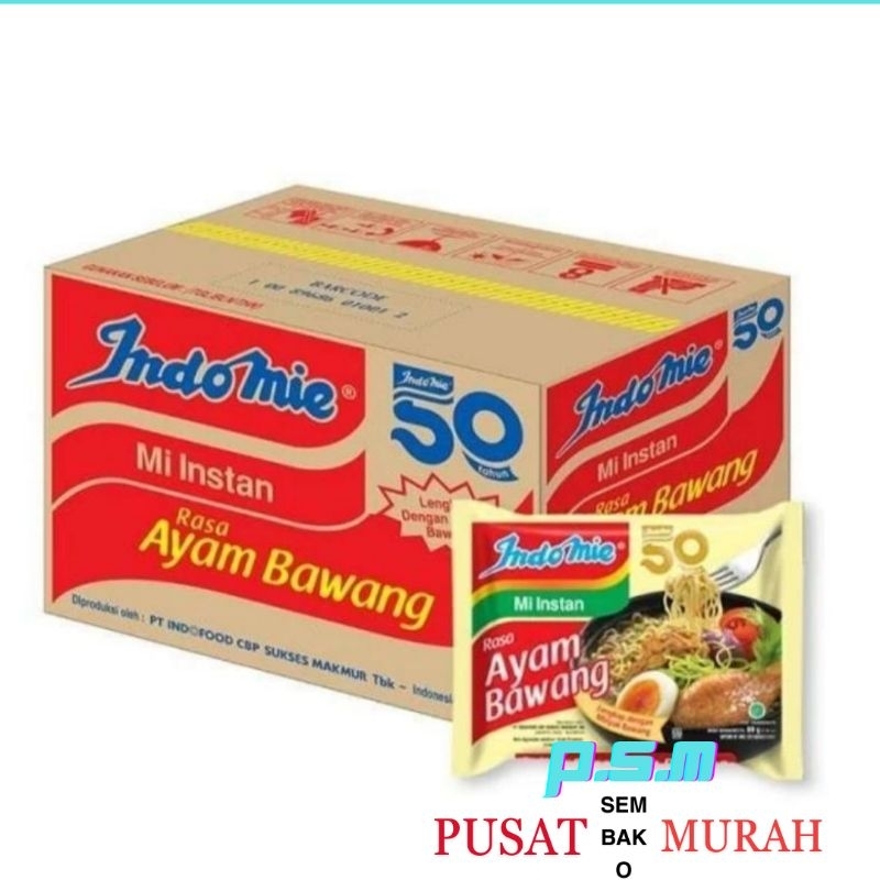 

mie instan INDOMIE ayam bawang/karton isi 40biji