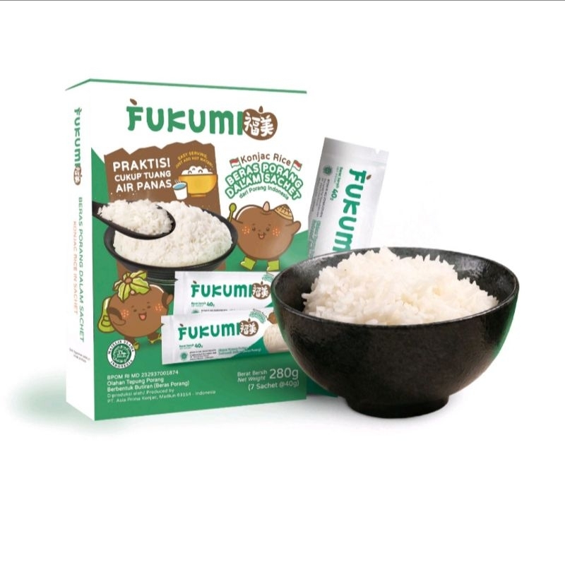 

Fukumi Konjac Rice Beras Porang 7 Sachet @40gr