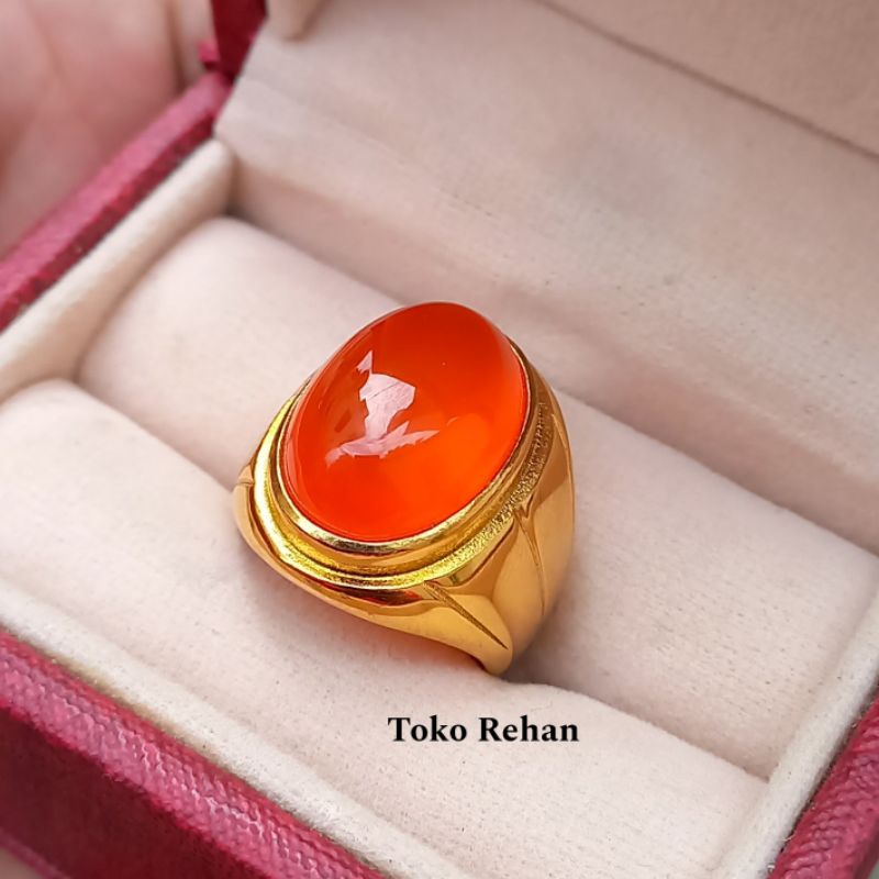 CINCIN BATU CEMPAKA ASLI NATURAL STONE
