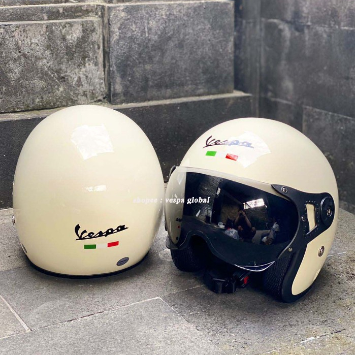 Helm Vespa Cream