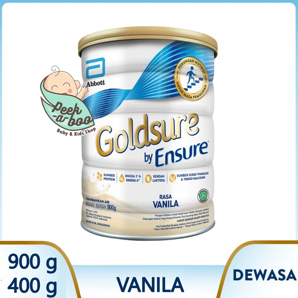 

ORIGINAL GOLDSURE BY ENSURE VANILA 9GR 4GR SUSU NUTRISI DEWASA