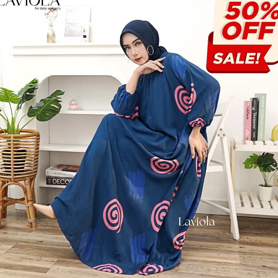 Buruan SerbuKodes9S3e Laviola  Kaftan Super Jumbo Claudia  Rayon Grade A Busui Resleting Depan