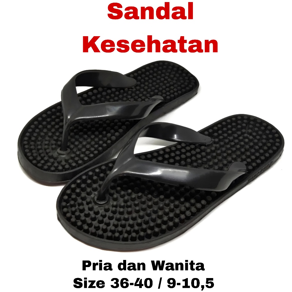 Terlaris codeFf4F9 Sandal Terapi Rematik Model Sandal Jepit Warna Hitam Polos Untuk Pria Dan Wanita