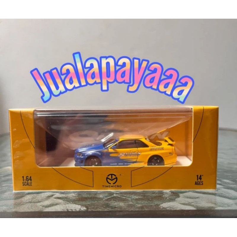 TIME MICRO R34 SPOON DIECAST TIME MICRO NISSAN R34 SPOON ORI
