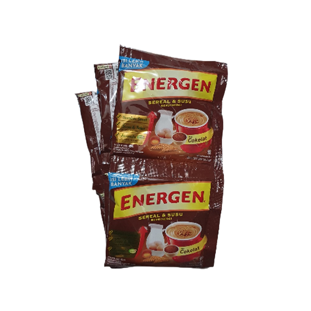 

ENERGEN COKLAT 34g RENCENG KEMASAN BARU ISI LEBIH BANYAK ( ISI 10 )