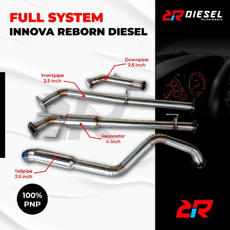 full system innova reborn diesel knalpot innova