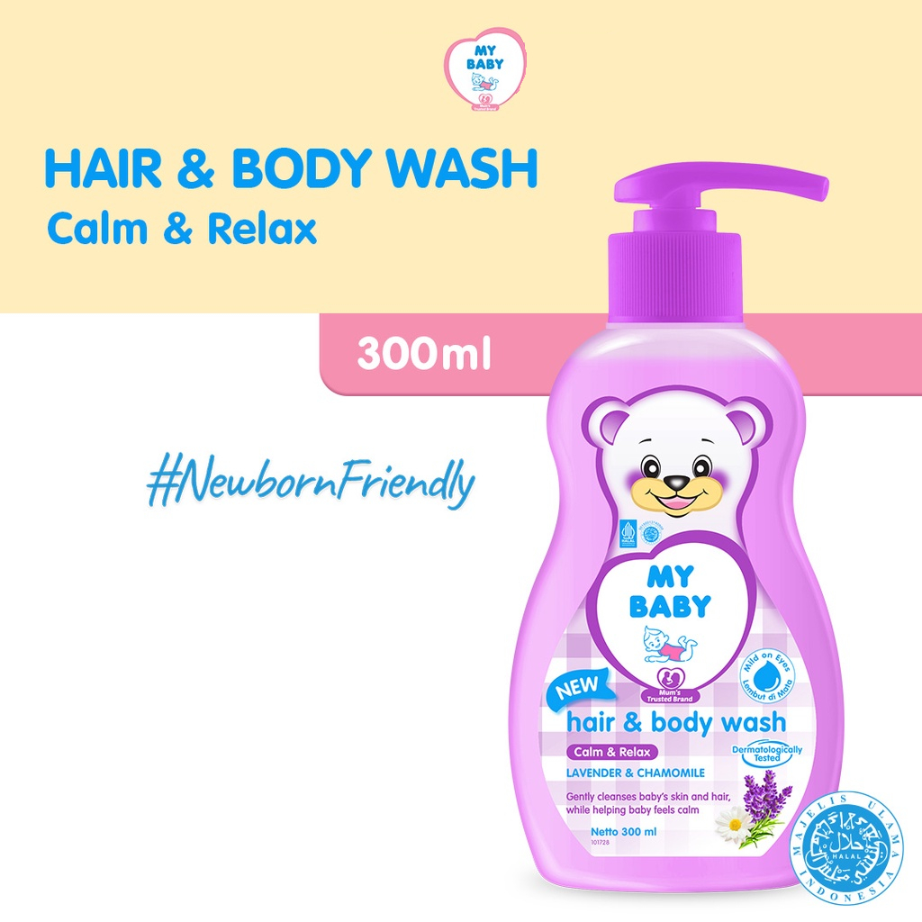 MY BABY Hair & Body Wash Pump 300ml - Sabun dan Shampoo Bayi dan Anak