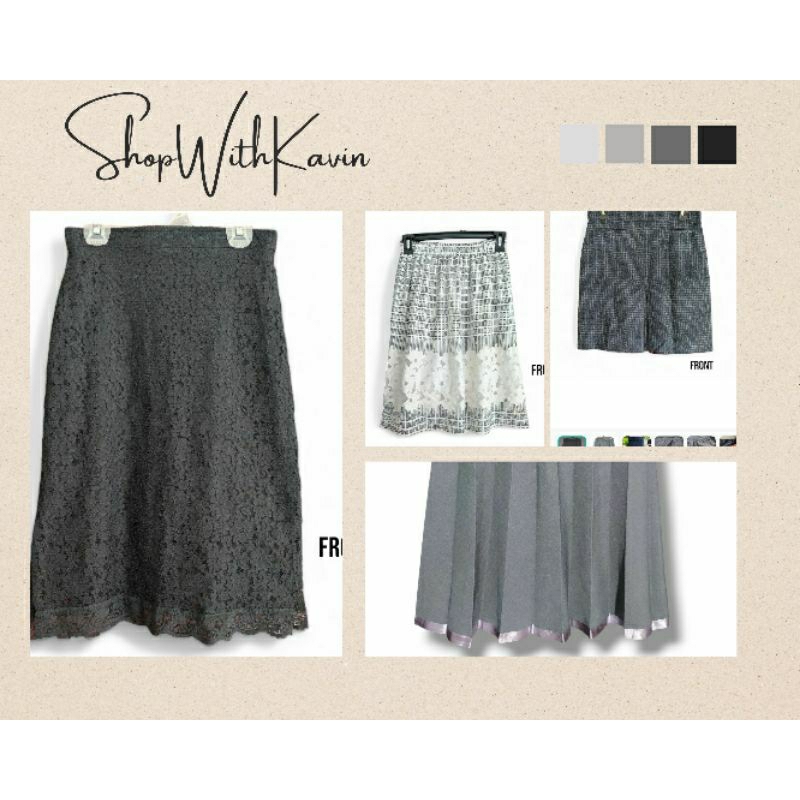 [PL] Rok Mini / Celpen / Hot Pants / Midi / Pendek / Selutut / Sepaha Brukat / Mewah / Simple / Cant