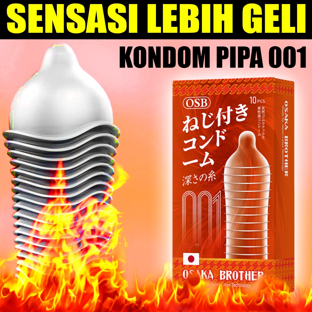 Kondom OSB Pipa Bergerigi dan Berduri 001 - Condom Dotted Rubbed 001 - Kualitas Premium - OSB Japan 