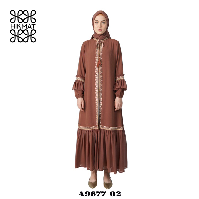 ABAYA HIKMAT FASHION ORIGINAL A9677-02
