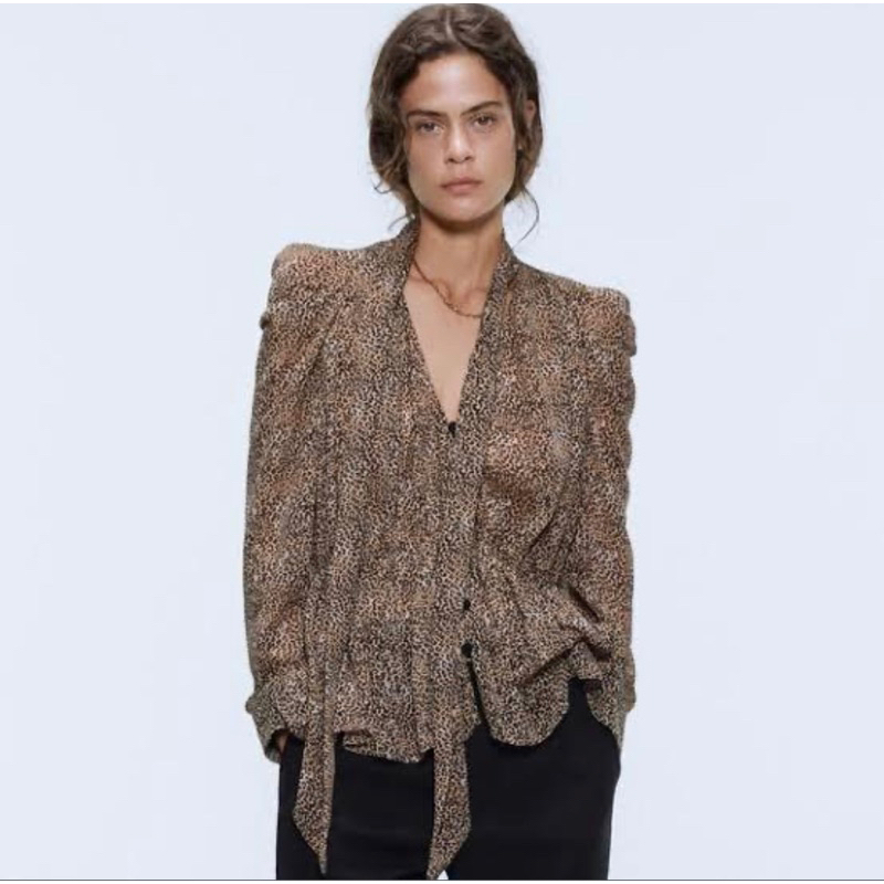 ZARA LEOPARD BLOUSE